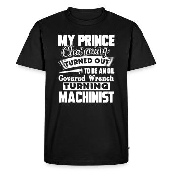 Machinist Machinist Prince Charming - Men's Premium Organic T-Shirt - black - Front - Nico (187cm)