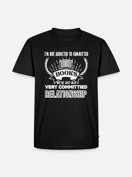 Book In Relationship with Books - Men's Premium Organic T-Shirt - black