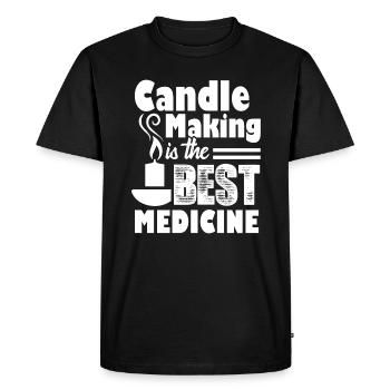 Candle Making Candle making Is The Best Medicine - Men's Premium Organic T-Shirt - black - Front - Nico (187cm)