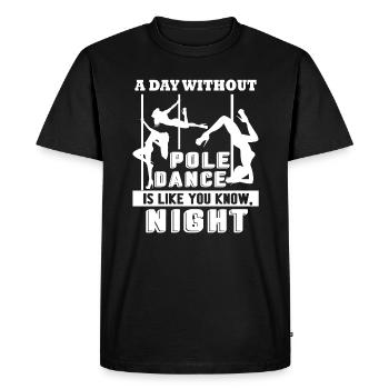 Pole Dancing A Day Without Pole Dance - Men's Premium Organic T-Shirt - black - Front - Nico (187cm)