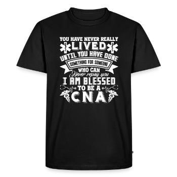 CNA I Am To Be A CNA - Men's Premium Organic T-Shirt - black - Front - Nico (187cm)