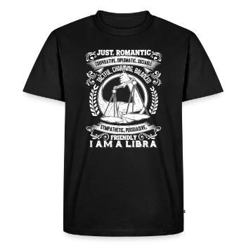 Libra Proud To Be A Libra - Men's Premium Organic T-Shirt - black - Front - Nico (187cm)