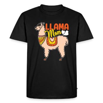 Llama Llama Mom - Men's Premium Organic T-Shirt - black - Front - Nico (187cm)