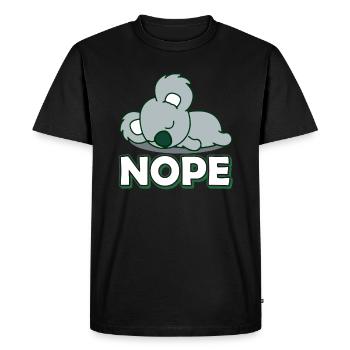 Koala Koala Nope - Men's Premium Organic T-Shirt - black - Front - Nico (187cm)