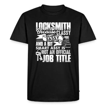 Locksmith Locksmith Job Title - Men's Premium Organic T-Shirt - black - Front - Nico (187cm)