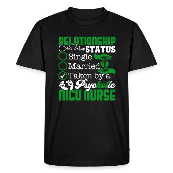 Nicu Nurse Relationship Status - Men's Premium Organic T-Shirt - black - Front - Nico (187cm)