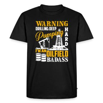 I'm An Oilfield Badass - Men's Premium Organic T-Shirt - black - Front - Nico (187cm)