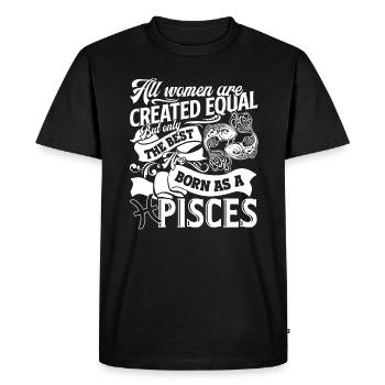 Pisces The Best Are Born As A Pisces - Men's Premium Organic T-Shirt - black - Front - Nico (187cm)