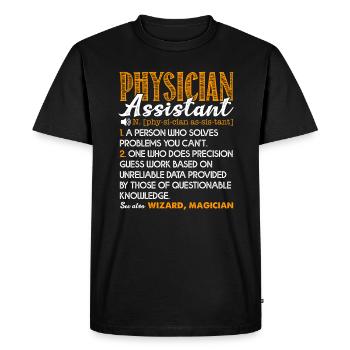 Physician Assistant Physician Assistant Definition - Men's Premium Organic T-Shirt - black - Front - Nico (187cm)