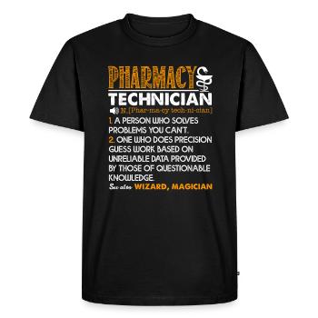 Pharmacy Technician Pharmacy Technician Definition - Men's Premium Organic T-Shirt - black - Front - Nico (187cm)