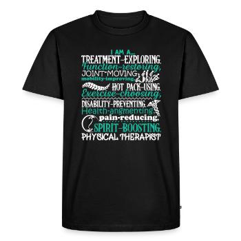 Physical Therapist Physical Therapist Treatment - Men's Premium Organic T-Shirt - black - Front - Nico (187cm)