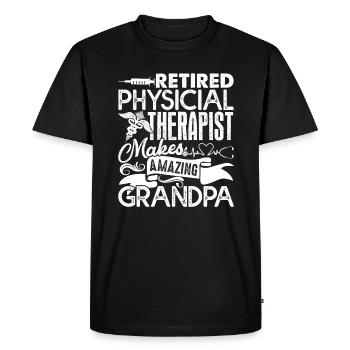 Physical Therapist Retired Physical Therapist - Men's Premium Organic T-Shirt - black - Front - Nico (187cm)