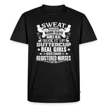 Registered Nurse Registered Nurse Girl - Men's Premium Organic T-Shirt - black - Front - Nico (187cm)