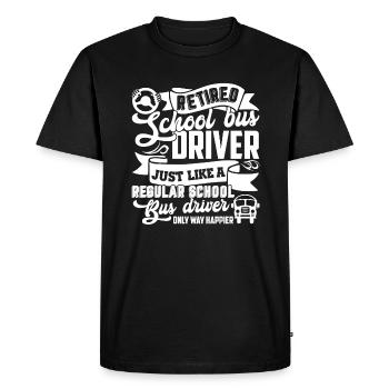 School Bus Driver Retired School Bus Driver - Men's Premium Organic T-Shirt - black - Front - Nico (187cm)