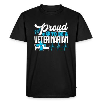 Veterinarian Proud To Be A Veterinarian - Men's Premium Organic T-Shirt - black - Front - Nico (187cm)