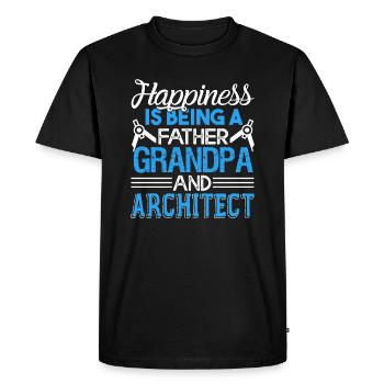 Love Being A Father Grandpa And Architect - Men's Premium Organic T-Shirt - black - Front - Nico (187cm)