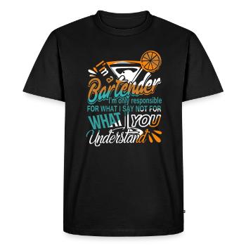 Bartender I'm A Bartender - Men's Premium Organic T-Shirt - black - Front - Nico (187cm)