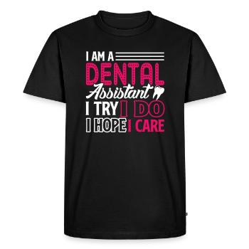 Dental Assistant I Am A Dental Assistant - Men's Premium Organic T-Shirt - black - Front - Nico (187cm)