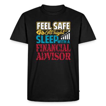 Financial Advisor Sleep With A Financial Advisor - Men's Premium Organic T-Shirt - black - Front - Nico (187cm)