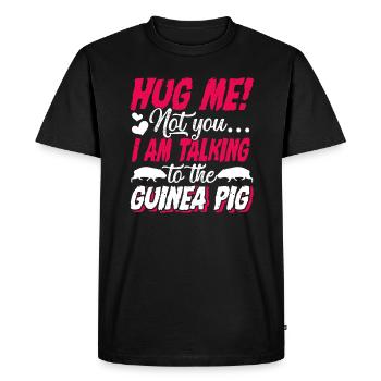 Guinea Pig Talking To The Guinea Pig - Men's Premium Organic T-Shirt - black - Front - Nico (187cm)