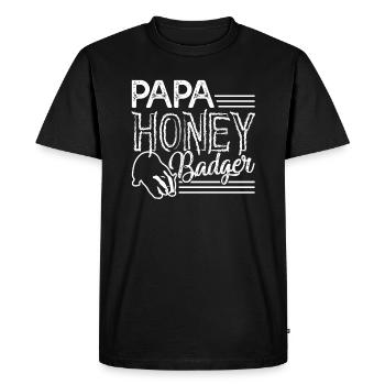 Honey Badger Papa Honey Badger - Men's Premium Organic T-Shirt - black - Front - Nico (187cm)