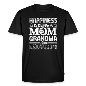 Mail Carrier Mom Grandma And Mail Carrier - Men's Premium Organic T-Shirt - black - Front - Nico (187cm)