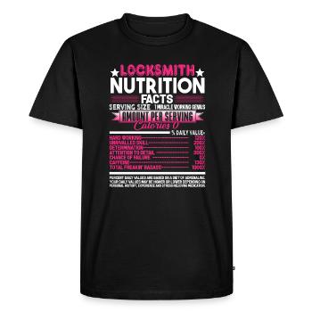 Locksmith Locksmith Nutrition Facts - Men's Premium Organic T-Shirt - black - Front - Nico (187cm)