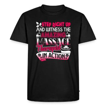 Massage Therapist Massage Therapist In Action - Men's Premium Organic T-Shirt - black - Front - Nico (187cm)
