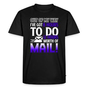 Mail Carrier Do 12 Hours Worth Of Mail - Men's Premium Organic T-Shirt - black - Front - Nico (187cm)
