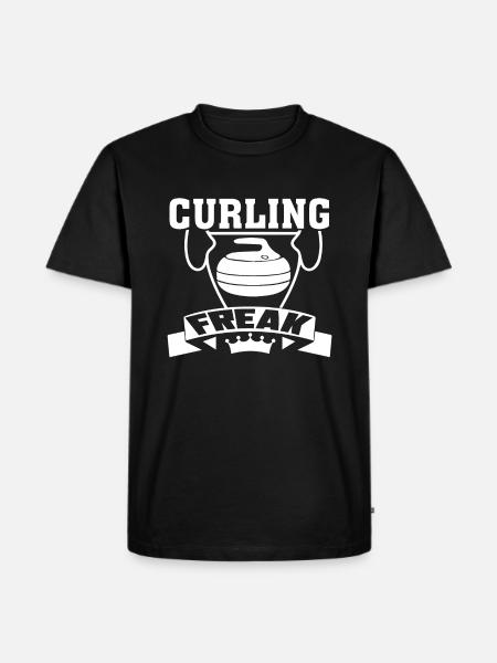 Curling Curling Freak - Men's Premium Organic T-Shirt - black