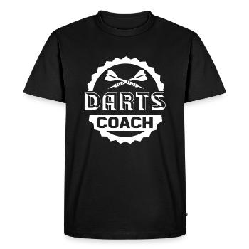 Darts Darts Coach - Men's Premium Organic T-Shirt - black - Front - Nico (187cm)