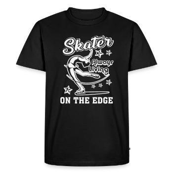 Figure Skating Figure Skater Living on the Edge - Men's Premium Organic T-Shirt - black - Front - Nico (187cm)