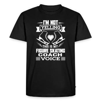 Figure Skating Figure Skating Coach Voice - Men's Premium Organic T-Shirt - black - Front - Nico (187cm)