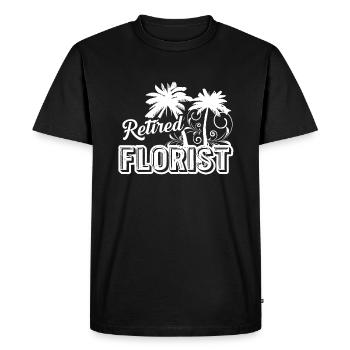 Florist Retired Florist - Men's Premium Organic T-Shirt - black - Front - Nico (187cm)