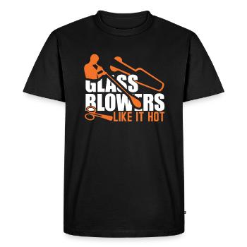 Glassblowing Glassblowers Like It Hot - Men's Premium Organic T-Shirt - black - Front - Nico (187cm)