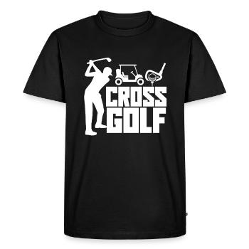 Golf Cross Golf - Men's Premium Organic T-Shirt - black - Front - Nico (187cm)