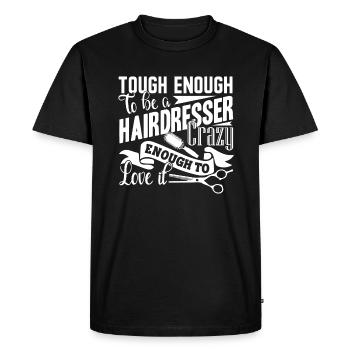 Hairdresser Tough Enough To Be A Hairdresser - Men's Premium Organic T-Shirt - black - Front - Nico (187cm)
