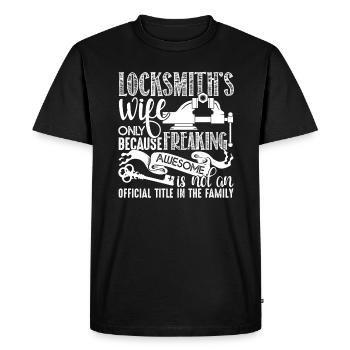 Locksmith Locksmith's Wife - Men's Premium Organic T-Shirt - black - Front - Nico (187cm)