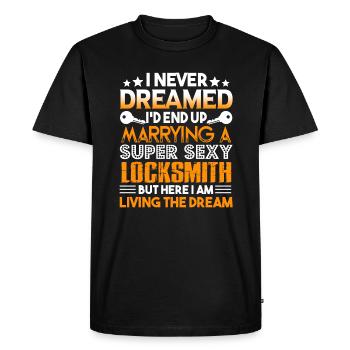 Locksmith Marrying A Super Sexy Locksmith - Men's Premium Organic T-Shirt - black - Front - Nico (187cm)