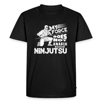 My Force Does Not Awaken Without Ninjutsu - Men's Premium Organic T-Shirt - black - Front - Nico (187cm)