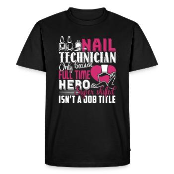 Nail Technician Nail Technician Job Title - Men's Premium Organic T-Shirt - black - Front - Nico (187cm)