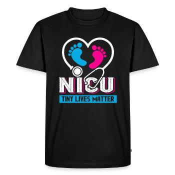 Nicu Nurse Nicu Nurse Tiny Lives Matter - Men's Premium Organic T-Shirt - black - Front - Nico (187cm)