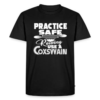 Rowing Practice Safe Rowing - Men's Premium Organic T-Shirt - black - Front - Nico (187cm)