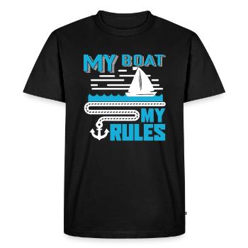 Sailor Sailor My Boat My Rules - Men's Premium Organic T-Shirt - black - Front - Nico (187cm)