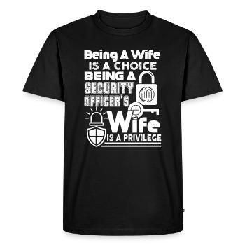 Being A Security Officer's Wife Is A Privilege - Men's Premium Organic T-Shirt - black - Front - Nico (187cm)