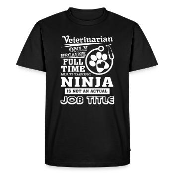 Veterinarian Veterinarian Job Title - Men's Premium Organic T-Shirt - black - Front - Nico (187cm)