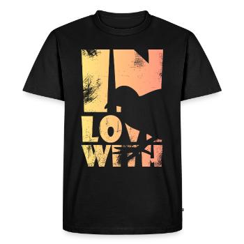 Cailler Poulet de soufflé Amour - T-shirt Premium bio Homme - noir - Devant - Nico (187cm)