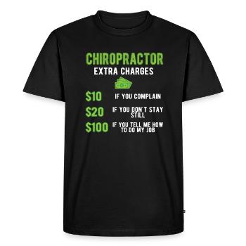 Chiropractor Chiropractic Best Chiropractor - Men's Premium Organic T-Shirt - black - Front - Nico (187cm)