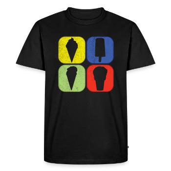 Ice Cream Summer Beach Ice Cream Holiday Vibes - Men's Premium Organic T-Shirt - black - Front - Nico (187cm)