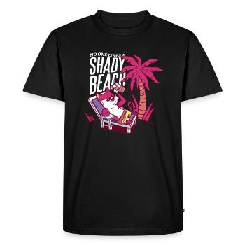 Personne n’aime un mode vacances à la plage ombragée Voyager - T-shirt Premium bio Homme - noir - Devant - Nico (187cm)